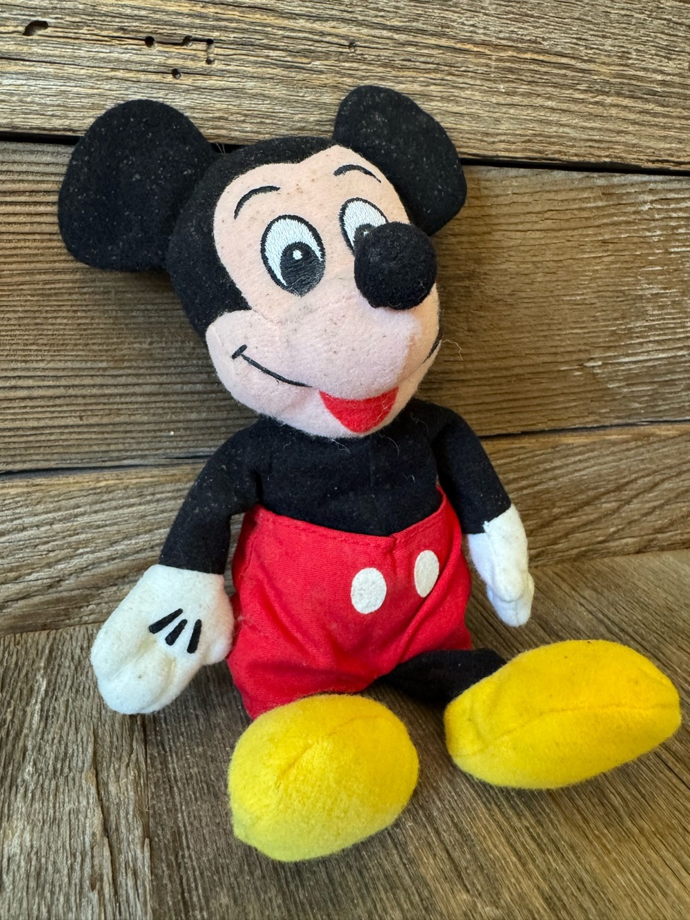 Vintage Disney Mickey Mouse plush, from the 1980s